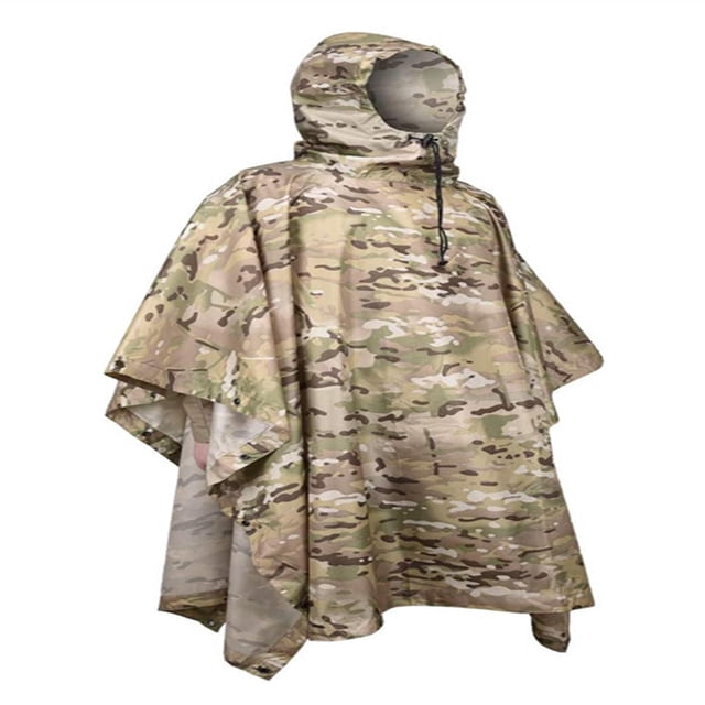 PMVFHDE Veste de Pluie de Randonnée pour Hommes Poncho de Pluie à Capuche avec Poche pour Hommes Femmes Adulte Imperméable Léger Unisexe Randonnée Camping Gris, Taille Unique