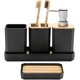 thumbnail image 1 of Juego de accesorios de baño de 5 piezas, regalo de accesorios de baño, decoración bohemia y moderna (negro), 1 of 5