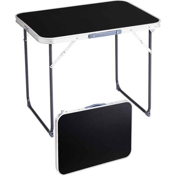 QueipA 2.3ft Portable Folding Camping Table, Outdoor Waterproof Picnic Table, Aluminum Lightweight Suitcase Foldable Table for Picnic BBQ Beach Dining