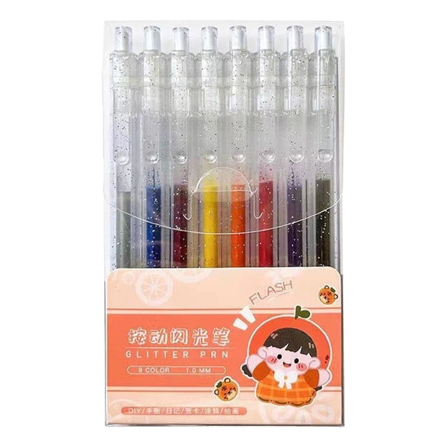 Glue Pen, LQIDESHIP Glitter Glue Pen Set, Transparent and Colorful Glue Pens with Glitter for Arts, Crafts, and Decoration, Craft Pen