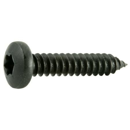 

#14 x 1-1/4 Black Steel Star Drive Pan Head Sheet Metal Screws (12 pcs.)