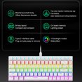 thumbnail image 4 of Teclados mecánicos para juegos de 84 teclas Mini con cable para Gamer (Eje ​​rojo blanco), 4 of 9