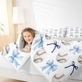 thumbnail image 4 of jejeloiu Baseball Print Twin Comforter Sets,Blue Cute Bows Bedding Set For Bowknot Girls Reversible 2 Pieces, 4 of 8