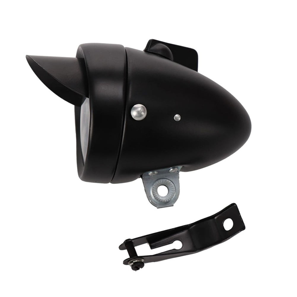 Lampe Vélo Avant LED Style Rétro - Chrome, Coque Métal, éclairage Sécurité Classique