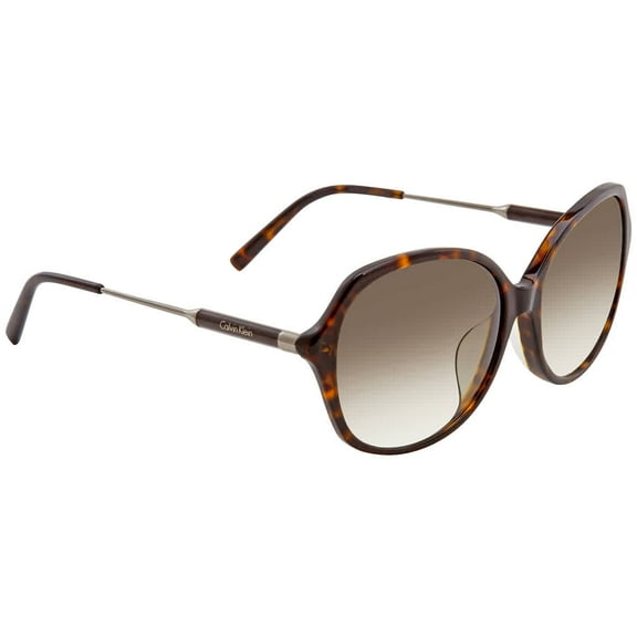 Calvin Klein Ladies Tortoise Square Sunglasses CK4342SA  214 57