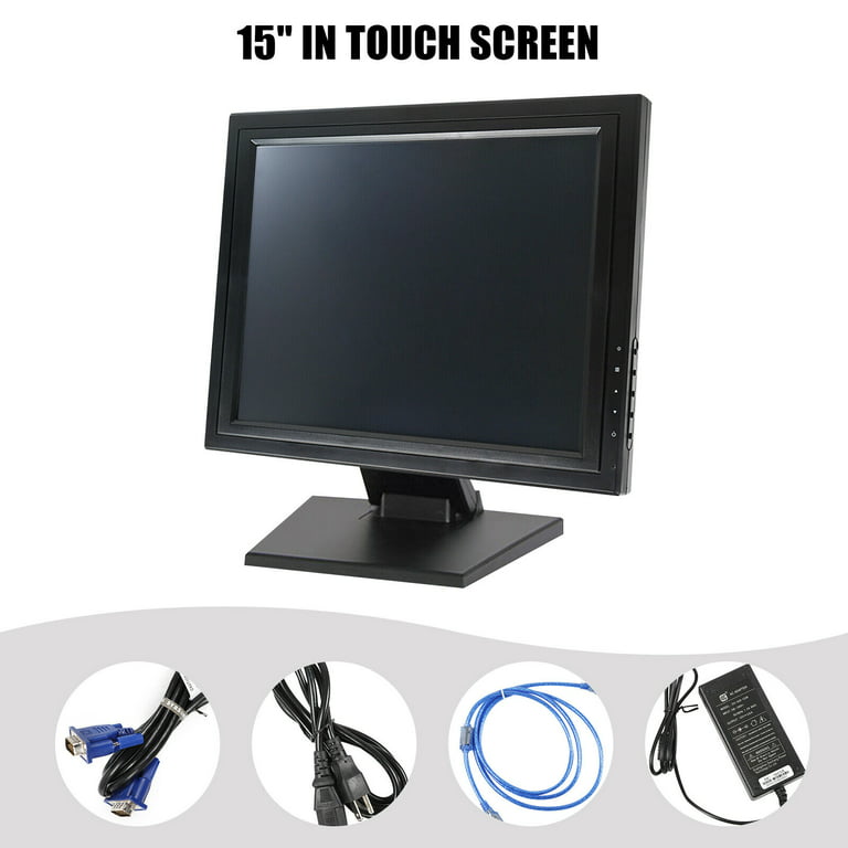 15Inch USB LCD Stand Touch Screen Monitor Kit LED Display 170° Angle Foldable Built-in Speakers Perfect for Retail POS VOD PC System - Walmart.com