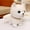 White, variant on 9.8in Standing Puppy Plush Doll with Necktie, Realistic Stuffed Animal Dog Toy, Soft Hugging Plushie for Kids and Adults, Cute Sleeping Doll, Birthday Christmas Holiday Gift Home Room Decoration