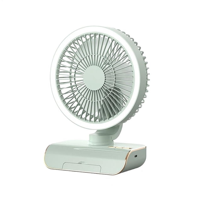 Oscillating Air Circulator Fan 5 Speeds Oscillating Personal Fan with Remote Control 4000mAh Rechargeable Air Green