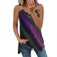 thumbnail image 1 of Gibobby Camisetas Mujer Baratas Manga Corta Camiseta suelta informal con cuello en V para mujer, blusa manga corta con estampado(Morado,CH), 1 of 5