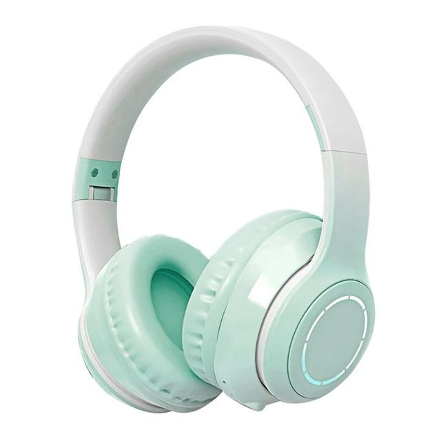 Auriculares Bluetooth Bling Bling con Degradado de Color Graves Potentes Supraaurales