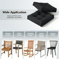 thumbnail image 6 of Gymax Set Of 6 21'' x 21'' Patio Chair Seat Cushion Pads Indoor/Outdoor Black, 6 of 8