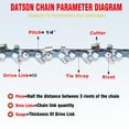 thumbnail image 2 of 3-Pack 10 Inch Chainsaw Chains Replacement 1/4" Pitch 56 Drive Links .043" Gauge Low Kickback Semi Chisel Chain for Stihl Pole Saws Fits Stihl MSA120 C-B, MSA160 C-B, MSA200 C-B, 3670 005 0056, 2 of 14