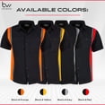 thumbnail image 7 of BIKER WEAR USA Men’s Work Shirt- Mechanical/Industrial Work Shirt with Vertical Reflective Lining Black/Red, 7 of 7