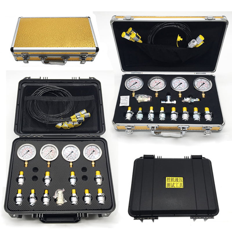 Portable High Precision Testing Table Hydraulic Pump Pressure Gauge Box Kit ~ 