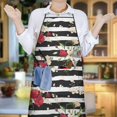 thumbnail image 6 of Pioneer Flower Floral Print Pattern Apron-Garden Aprons for Women with Pockets-Cotton Linen Waterproof Kitchen Cooking Gardening Aprons Adjustable for Kitchen,Cooking,BBQ and Salon 33x27 Inch, 6 of 7