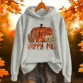 thumbnail image 2 of Halloween Pumpkin Graphic Hoodie for Women Long Sleeve Hoodie Soft Fall Loose Festival Pullover Sweatshirt 2026, 2 of 4