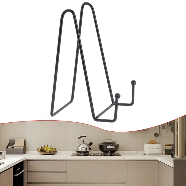 Diy picture frame black iron plate display stand rack easel storage stand
