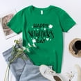 thumbnail image 4 of Luxalzxs Summer Tops for Women Trendy Casual Round Neck St. Patrick's Day Printed T-Shirt Loose Short Sleeve Tops Blouse, 4 of 5