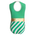 thumbnail image 2 of CHICTRY Kids Girls Santa Elf Ballet Dance Gymnastics Leotards Sequins Stripes Christmas Dancewear Green 14, 2 of 7