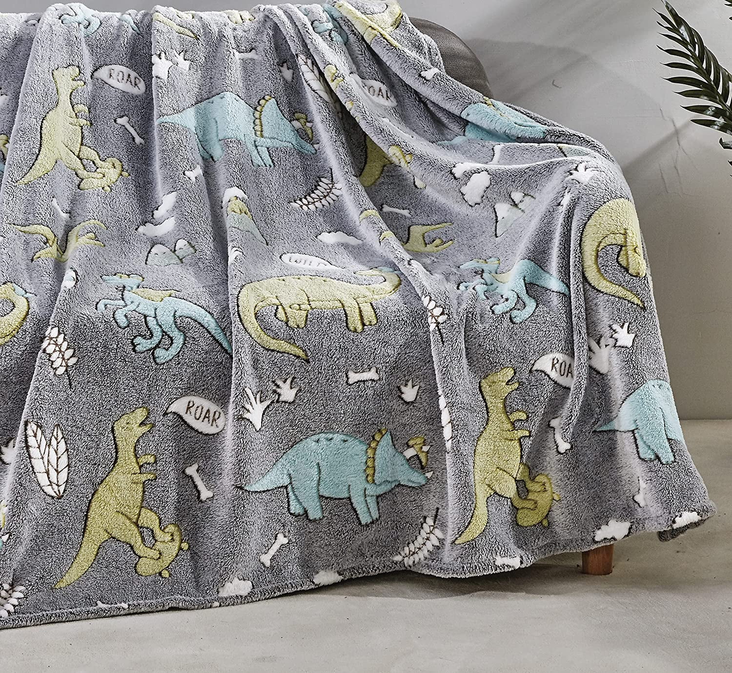 "Manta de lanzamiento impresa que brilla en la oscuridad suave decoración de felpa difusa para niños adolescentes 50""x60""" - Imagen 12 de 24