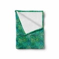 thumbnail image 2 of Alligator Soft Flannel Fleece Throw Blanket, Exotic Crocodile Snakeskin Abstract Pattern Graphic Animal Print, Cozy Plush for Indoor and Outdoor Use, 70" x 90", Teal Sea Green and Black, by Ambesonne, 2 of 6