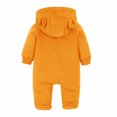 thumbnail image 3 of Odeerbi Baby Infant Boys Girls Clothes Animal Jumpsuit Baby Romper Fall Winter Harper Thickened Romper Ear Styling Solid Color Dopamine Color Zipper Jumpsuits Yellow 9-12 Months, 3 of 8
