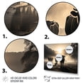 thumbnail image 3 of Designart "Morning Grazing Cattle Misty painting III" Animals Metal Wall Art Set, 3 of 5