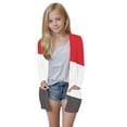 thumbnail image 2 of Swuxness Girls Print Cardigan Outerwear Long Sleeve with Pockets Casual Open Front Soft Fashion Shirts Red 13-14 Years, 2 of 5