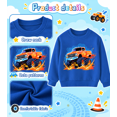 thumbnail image 5 of Aideaone Toddler Boys Sweatshirt Kids Long Sleeve Tops Crewneck Pullover, 5 of 6