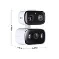 thumbnail image 3 of TP-Link Tapo Smart Indoor/Outdoor Dual Lens Pan/Tilt Security Camera, Dual 2K Resolution, SD/Cloud Storage, Person Detection, AI Motion Tracking, Color Night Vision, IP65 Rating, 2.4GHz Only, TCW34, 3 of 25
