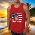 thumbnail image 2 of Cmfcve Men's Summer Oversize Tank Top Simple Versatile Patriotic Tees Sleeveless Round Neck Fitness Undershirt, 2 of 5