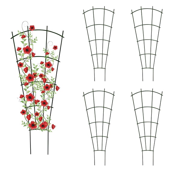 XIBUFE Plant Trellis Garden Trellis, Metal Trellis for Climbing Plants Outdoor, Plant Supports for Indoor Plants, Decorative Plant Support for Pots, Roses, Peas & Vines