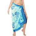 thumbnail image 2 of HAPPY BAY Women's Beachwear Sarong Coverups Bikini Skirt Swimsuit Swim Cover up Summer Wraps Swimwear Beach Wrap Skirts for Women One Size Sea Shell, Blue, 2 of 5