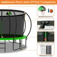 thumbnail image 6 of CITYLE 14FT Trampoline with Enclosure Net, 1400LBS Trampoline with Basketball Hoop for 6-8 Kids, No Gap Design Outdoor Trampoline for Kids Adults with Wind Stakes, Backyard Recreational Trampolines, 6 of 8