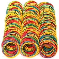LotFancy 600Pcs Colored Rubber Bands for Office Supplies, Tie Dye, Size 16 (2 1/2" x 1/16")