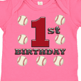 thumbnail image 4 of Inktastic First Birthday Baseball Boys Baby Bodysuit, 4 of 5