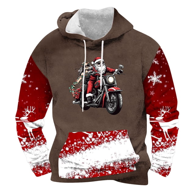 Sudadera con capucha para hombre, moda, movimiento, estampado navideño, suéter con capucha, sudadera con capucha, blusa para hombre, blusa de poliéster