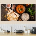 thumbnail image 2 of wall26 Canvas Print Wall Art Set Indian Naan Curry Coriander Spice Variety Food Kitchen &amp; Cooking Photography Realism Decorative Colorful for Living Room, Bedroom, Office - 16"x24"x3, 2 of 5