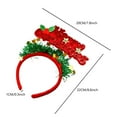 thumbnail image 2 of Merry Christmas Headbands Festive Holiday Hair Accessories with Sparkling Green Glitter Designs for Party Headwear, 2 of 3
