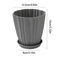 thumbnail image 3 of Green Plastic Flower Pots with Drainage Base - Balcony Vegetable Garden Planters, Small Bonsai Containers, Home Green Plant Pots, Durable Flower Pots for Indoor and Outdoor Use, 3 of 7