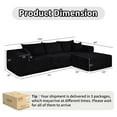 thumbnail image 2 of Kithkasa 109" Cloud Sectional Couch Sofas with Deep Seat, 3 Seater Couch for Living Room, Apartments and Office, No Assembly Required, Black, 2 of 8