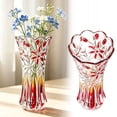thumbnail image 2 of SUYOLL Gradient Embossed Glass Vase Scalloped Rim Thick Clear Glass Vase Floral Vase For Home Centerpiece Wedding Living Room Dining Table Party Decor Housewarming Gift, 2 of 6
