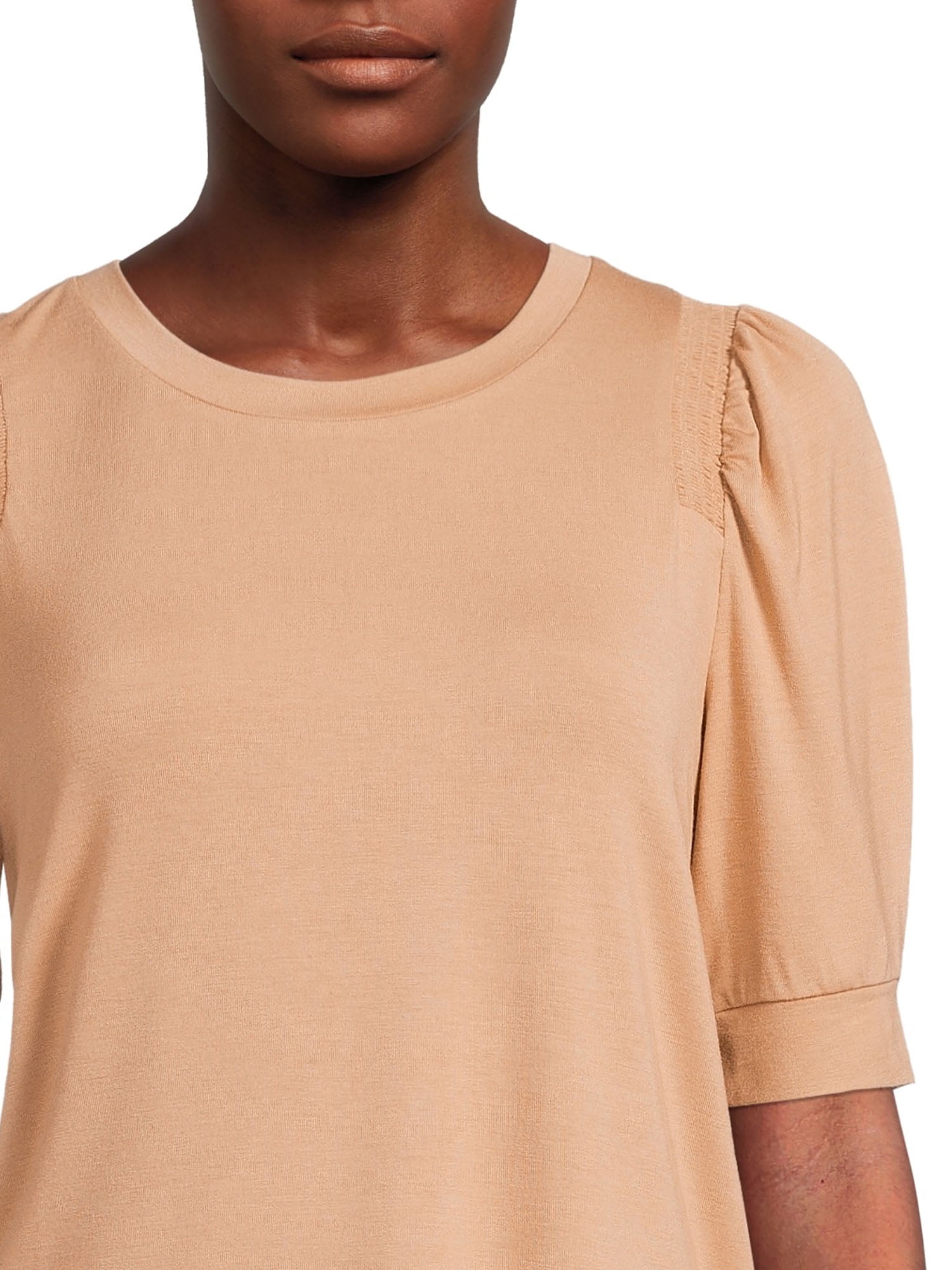 Time and Tru Women's Sheared Shoulder Top