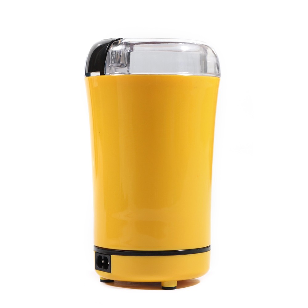 Yellow Electric Coffee Grinder, Electric Blade Spices, Coffee Grinder, Fast Coffee Grinder With Stainless Steel Blade, Electric Coffee Beans, Spices, Herbal Nuts, Grains