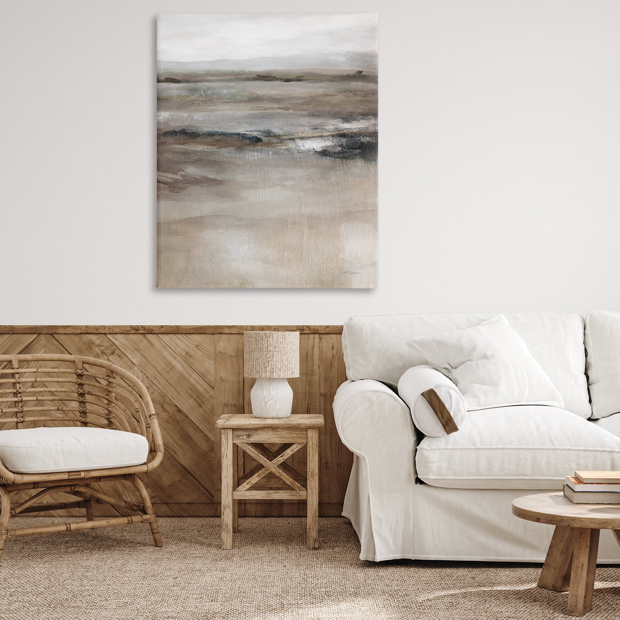 Stupell Industries Brown Desert Abstraction Abstract Painting Gallery Wrapped Canvas Art Print Wall Art, 36 x 48