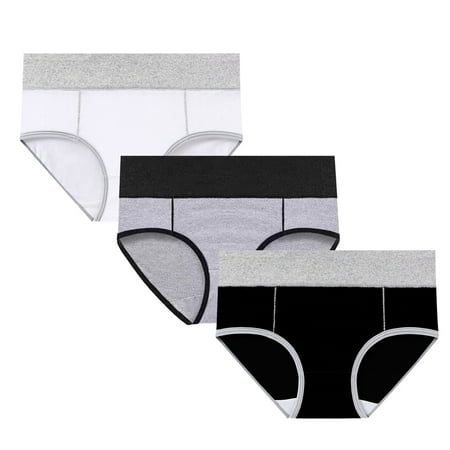 ATOYSOY Women s Plus Size Hip Lifting Cotton Panties  3 Pack Shapewear Control Briefs for Ladies Stretchy Period Underpants Clearance Solid Leak Proof Panty Comfy Multipack Gray XXXL