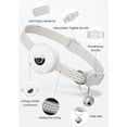 thumbnail image 4 of Collier pour Chat Réfléchissant Ajustable avec Support AirTag - Boucle de Sécurité, Clochette Détachable, Matériau en Nylon pour Chats/chatons, Tour de Cou 20-33 cm, Blanc - Étui de Traqueur GPS Sécurisé pour la Visibilité Nocturne et les Animaux, 4 of 6