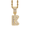 Gold K, variant on Women Copper Unique Non-mainstream Cool Micro-Pave Zircon Inlay Custom Name Capital Large Initial A-Z 26 Letters Necklace Silver H