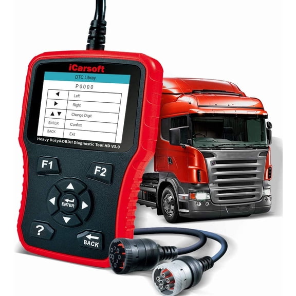 iCarsoft HD V3.0 Heavy Duty Diesel Truck Diagnostic Scanner Tool Code Reader Freightliner Cummins