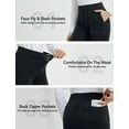 thumbnail image 5 of BALEAF Womens Yoga Dress Pants Work Bootcut with 4 Pockets Business Leggings Stretch High Waisted Slacks Casual 30" Black L, 5 of 7
